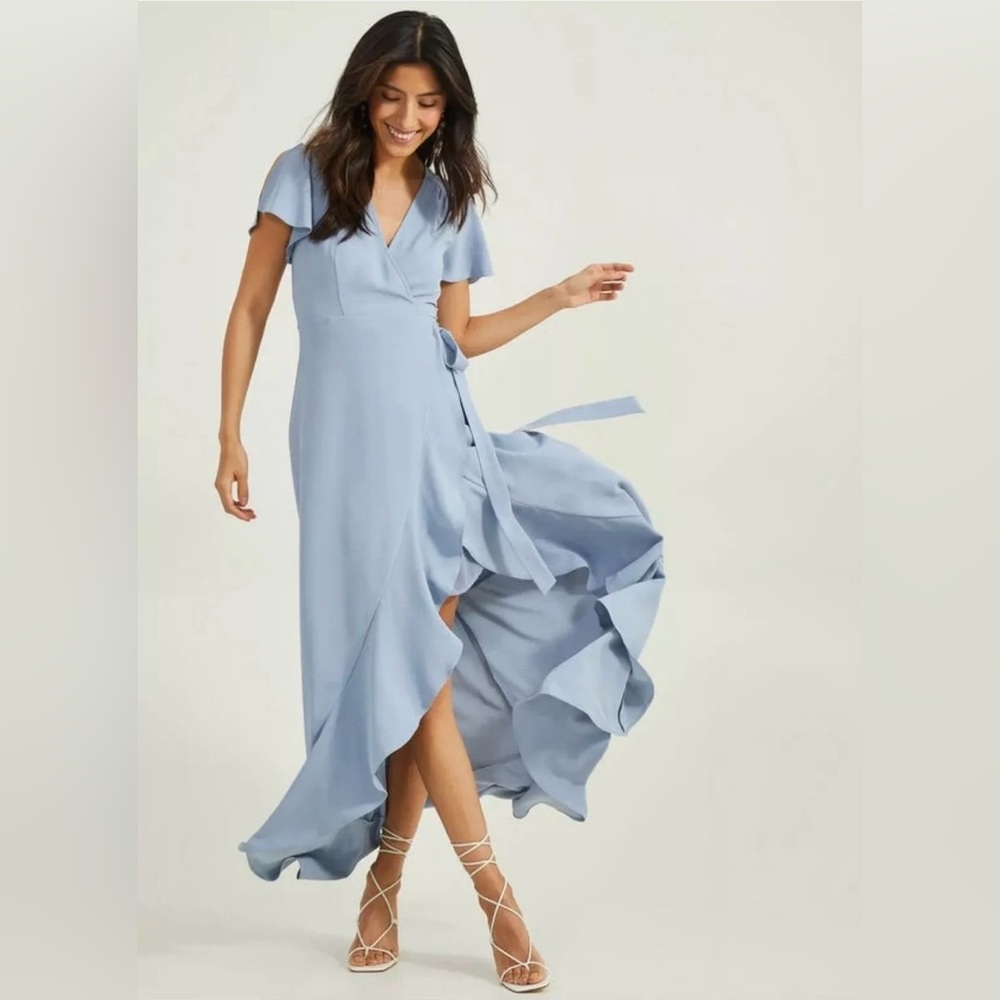 NWT Altar’d State Springvale Maxi Dress Dusty Blue